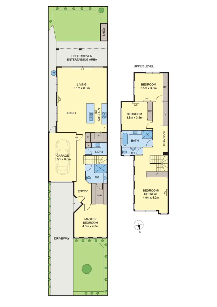 Floorplan of Homely townhouse listing, 64A Waters Drive, Seaholme VIC 3018