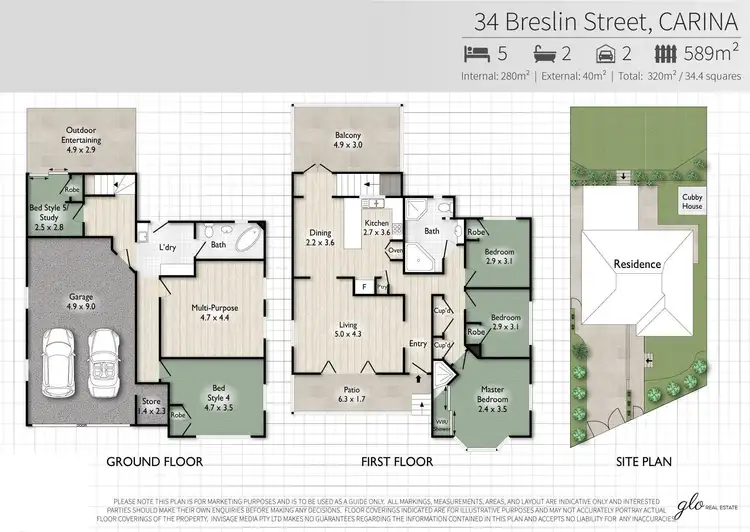 Floorplan of Homely house listing, 34 Breslin Street, Carina QLD 4152