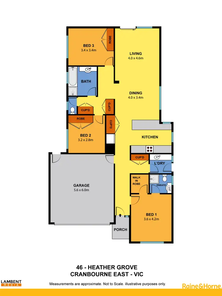 Floorplan of Homely house listing, 46 Heather Grove, Cranbourne East VIC 3977