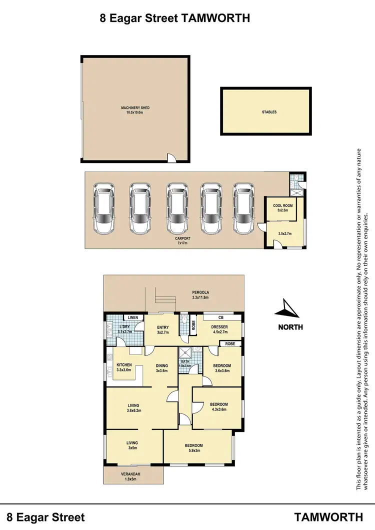 Floorplan of Homely rural property listing, 8 Eager Street, Tamworth NSW 2340