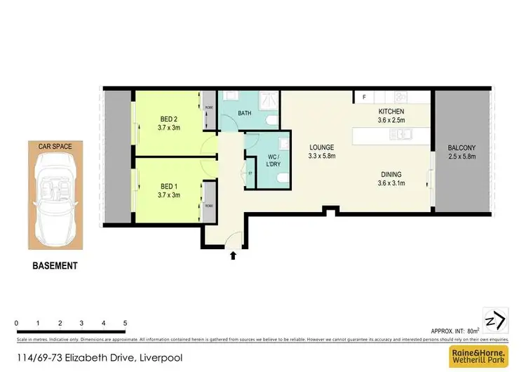 Floorplan of Homely unit listing, 114/69-73 Elizabeth Drive, Liverpool NSW 2170