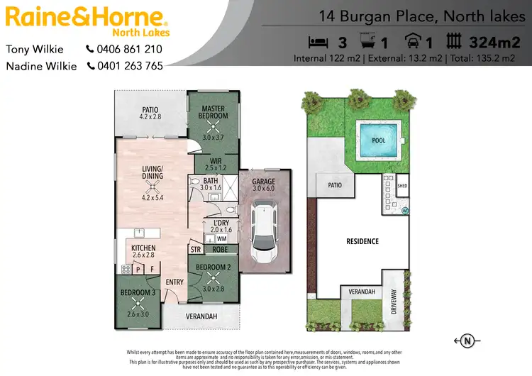 Floorplan of Homely house listing, 14 Burgan Place, North Lakes QLD 4509