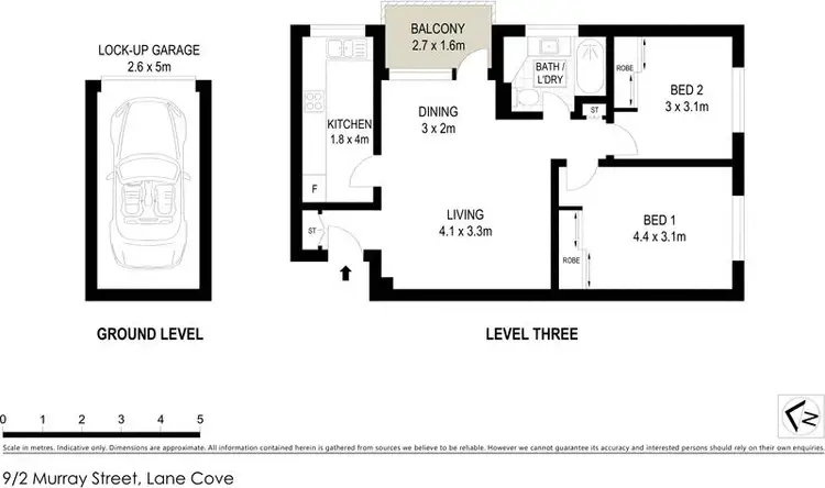 Floorplan of Homely apartment listing, 9/2 Murray Street, Lane Cove NSW 2066