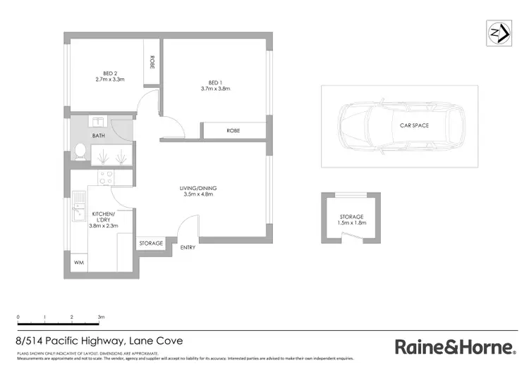 Floorplan of Homely apartment listing, 8/514 Pacific Highway, Lane Cove NSW 2066