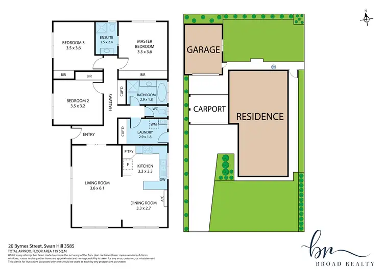 Floorplan of Homely house listing, 20 Byrnes Street, Swan Hill VIC 3585