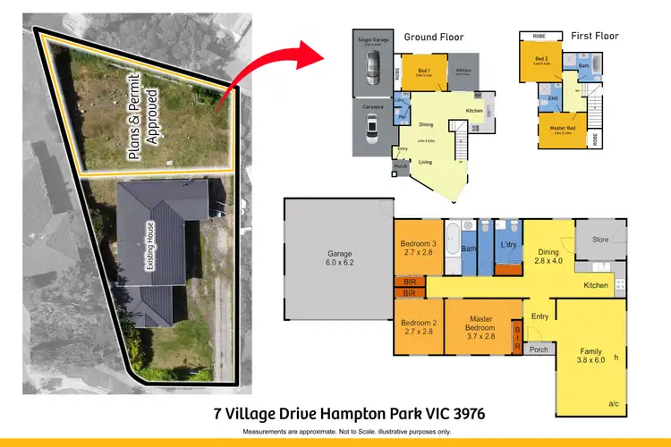 Floorplan of Homely house listing, 7 Village Drive, Hampton Park VIC 3976