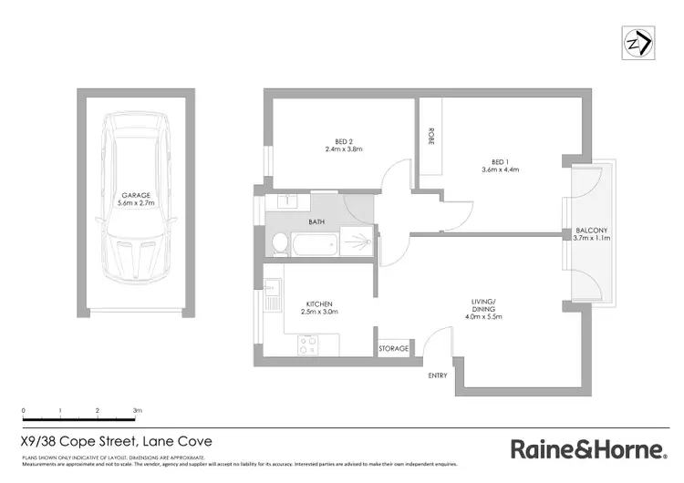 Floorplan of Homely apartment listing, 9x/38 Cope Street, Lane Cove NSW 2066