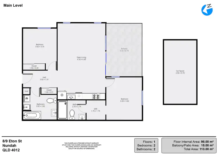 Floorplan of Homely apartment listing, 8/9 Eton Street, Nundah QLD 4012