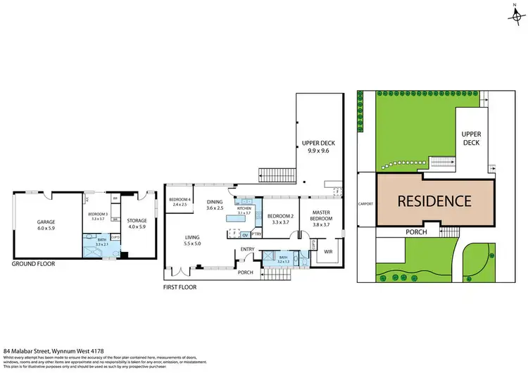 Floorplan of Homely house listing, 84 Malabar Street, Wynnum West QLD 4178