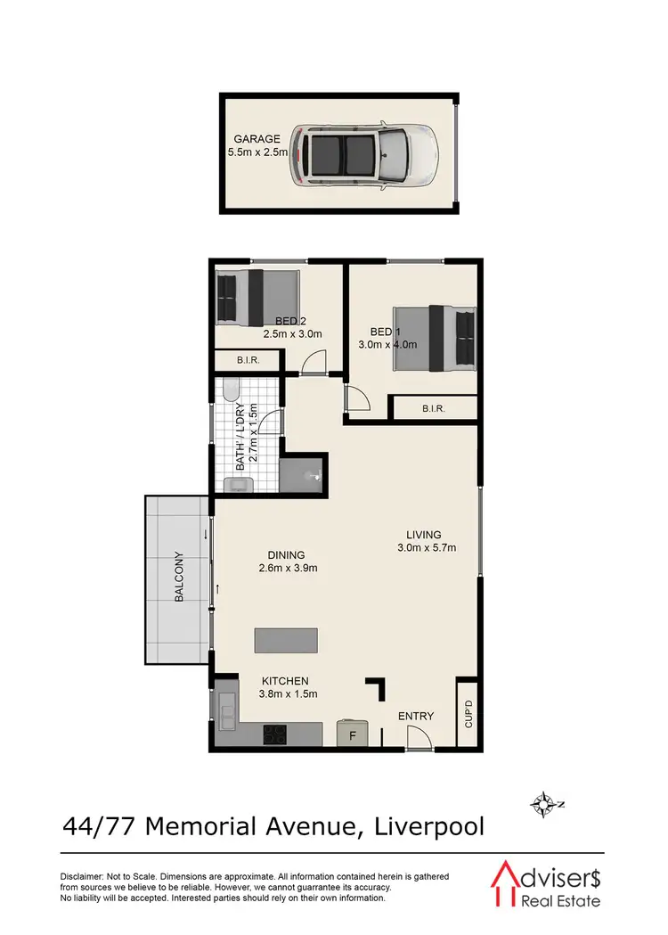 Floorplan of Homely unit listing, 44/77 Memorial Avenue, Liverpool NSW 2170