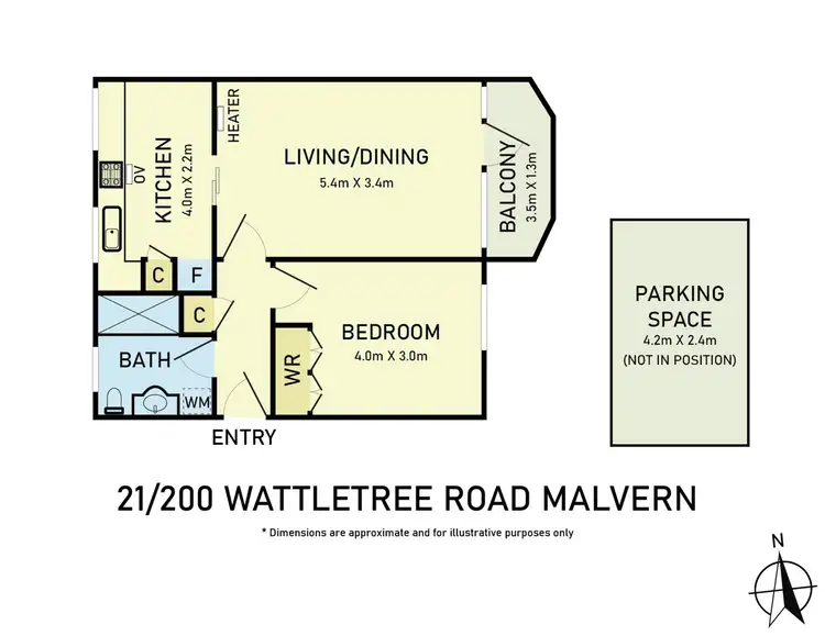 Floorplan of Homely apartment listing, 21/200 Wattletree Road, Malvern VIC 3144
