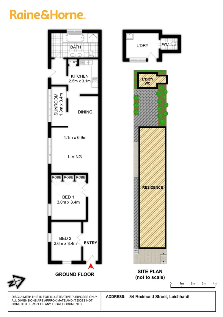 Floorplan of Homely house listing, 34 Redmond Street, Leichhardt NSW 2040