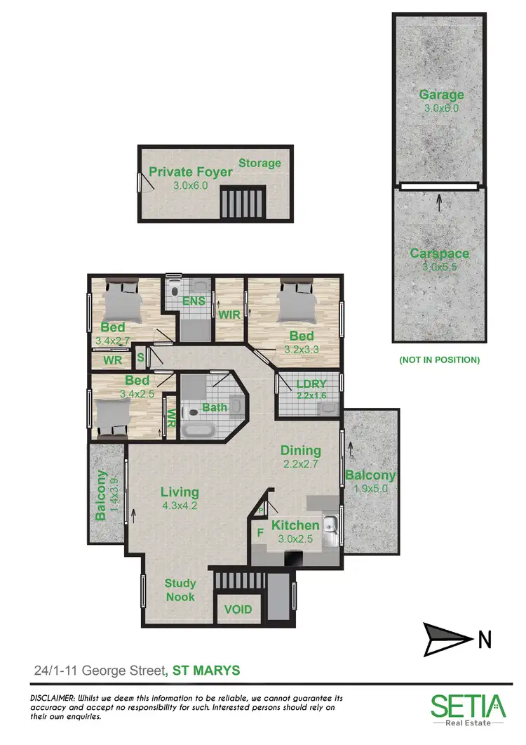 Floorplan of Homely townhouse listing, 24/1-11 George Street, St Marys NSW 2760