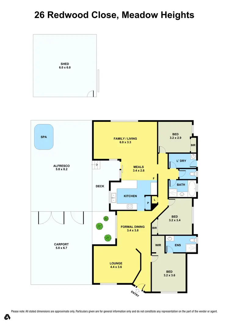 Floorplan of Homely house listing, 26 Redwood Close, Meadow Heights VIC 3048