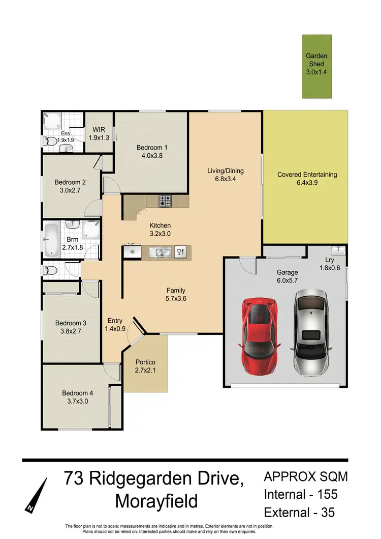 Floorplan of Homely house listing, 73 Ridgegarden Drive, Morayfield QLD 4506