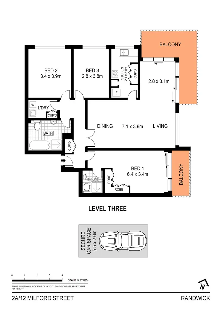 Floorplan of Homely apartment listing, 2A/12 Milford Street, Randwick NSW 2031