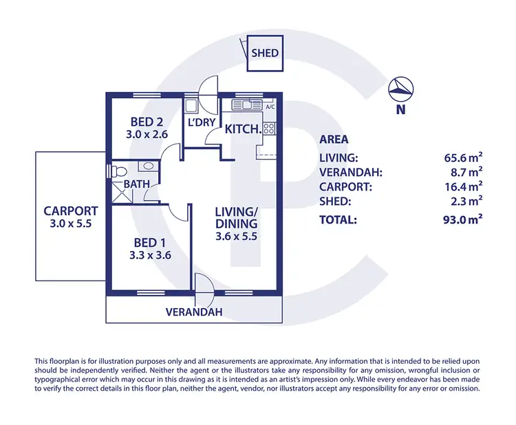Floorplan of Homely unit listing, 19/76 Gawler Street, Mount Barker SA 5251