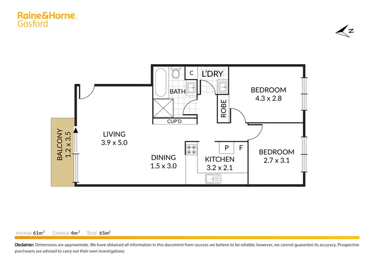 Floorplan of Homely unit listing, 7/76 Faunce Street West, Gosford NSW 2250