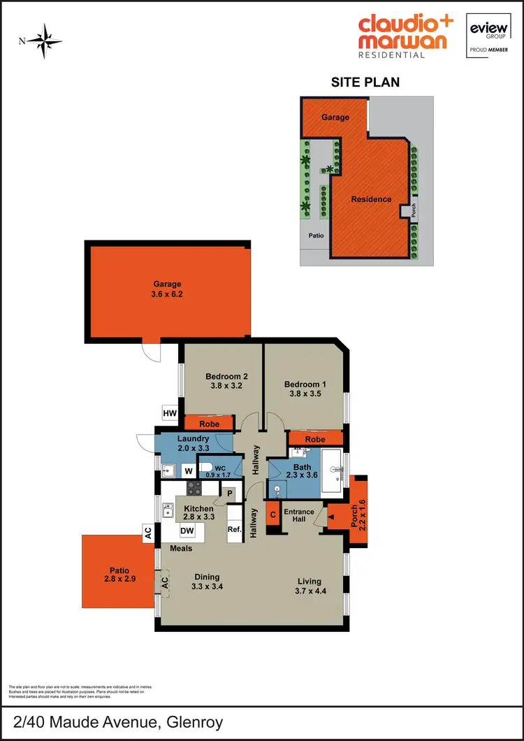 Floorplan of Homely villa listing, 2/40 Maude Avenue, Glenroy VIC 3046