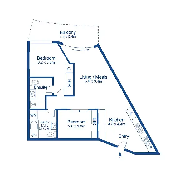 Floorplan of Homely apartment listing, 562/38-70 Mount Alexander Road, Travancore VIC 3032