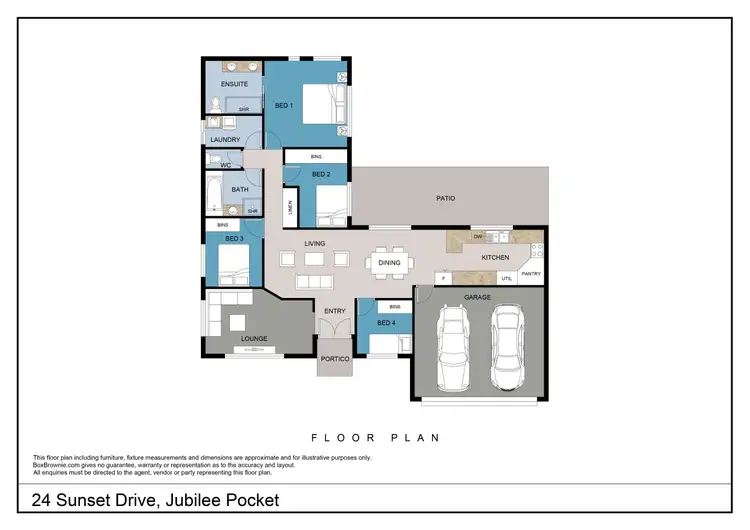 Floorplan of Homely house listing, 24 Sunset Drive, Jubilee Pocket QLD 4802