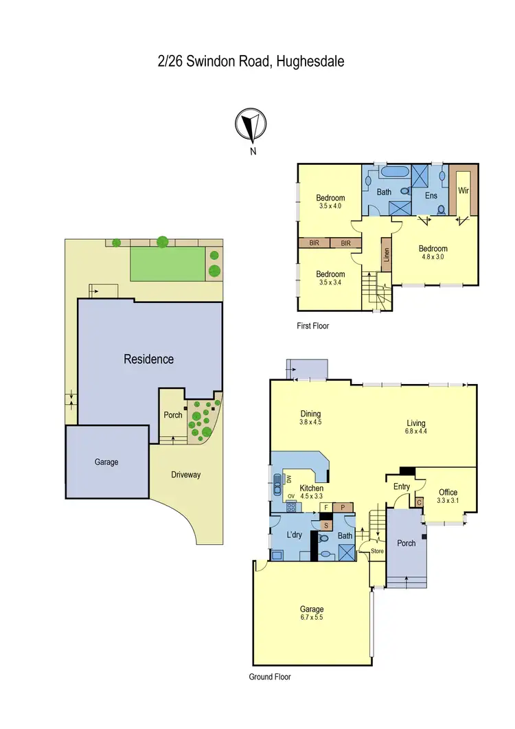 Floorplan of Homely townhouse listing, 2/26 Swindon Road, Hughesdale VIC 3166