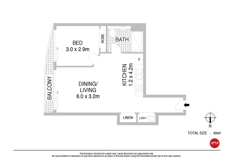 Floorplan of Homely apartment listing, 1114/3 Herbert Street, St Leonards NSW 2065