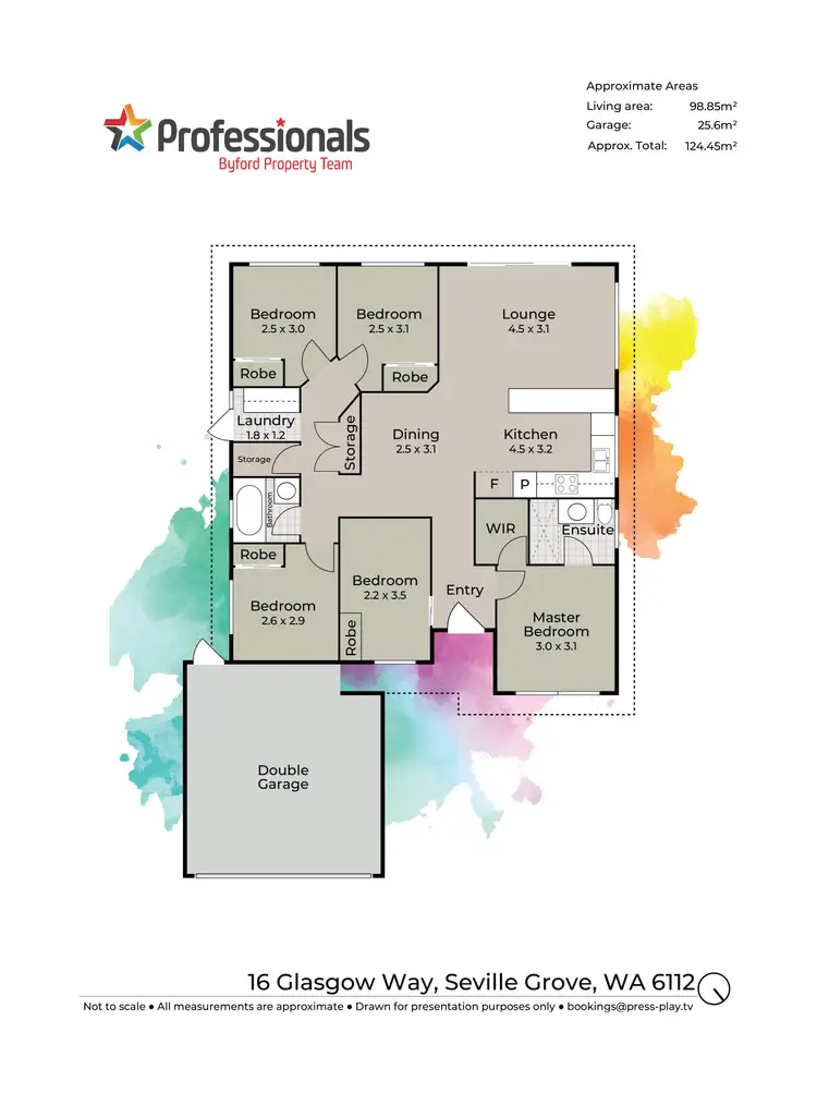 Floorplan of Homely house listing, 16 Glasgow Way, Seville Grove WA 6112
