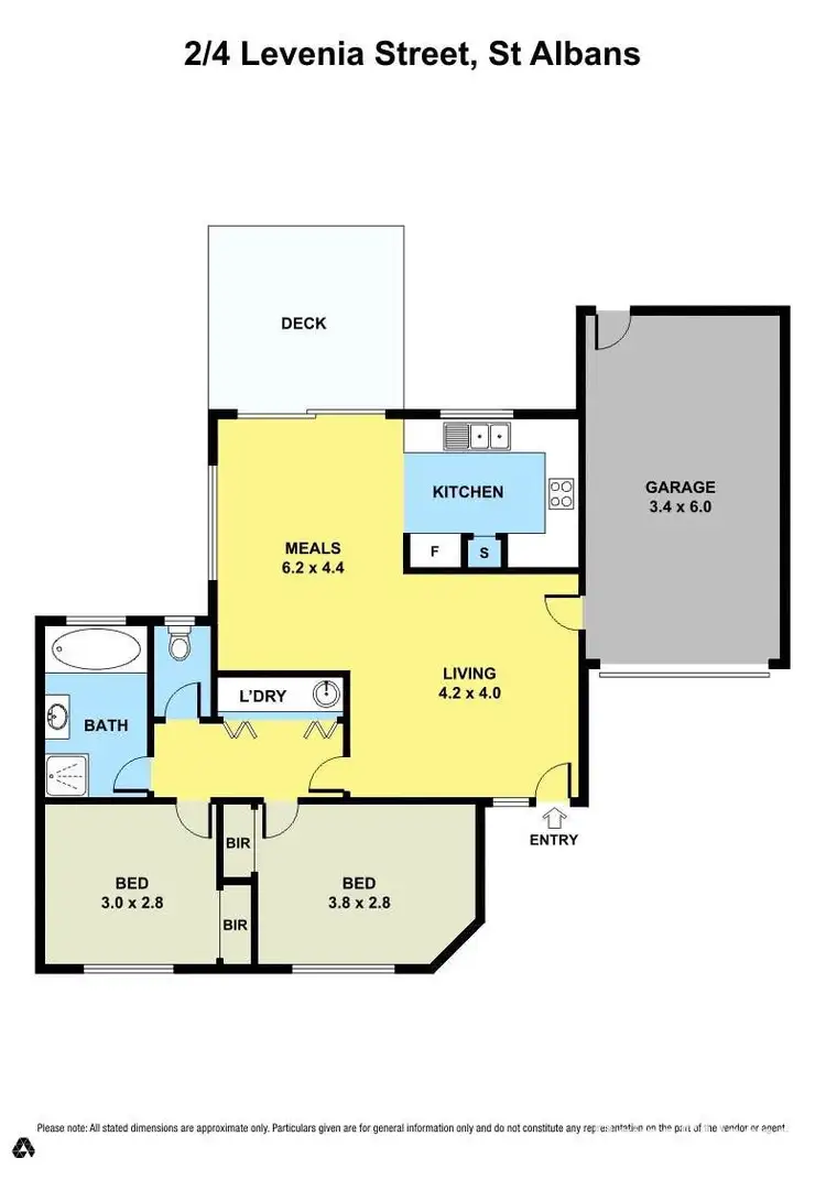 Floorplan of Homely unit listing, 2/4 Levenia Street, St Albans VIC 3021