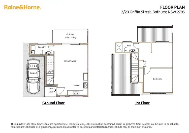 Floorplan of Homely apartment listing, 2/20 Griffin Street, Mitchell NSW 2795