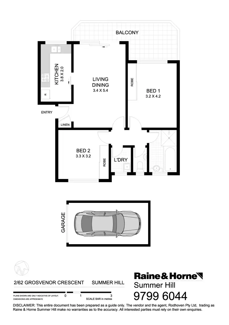 Floorplan of Homely apartment listing, 2/62 Grosvenor Crescent, Summer Hill NSW 2130