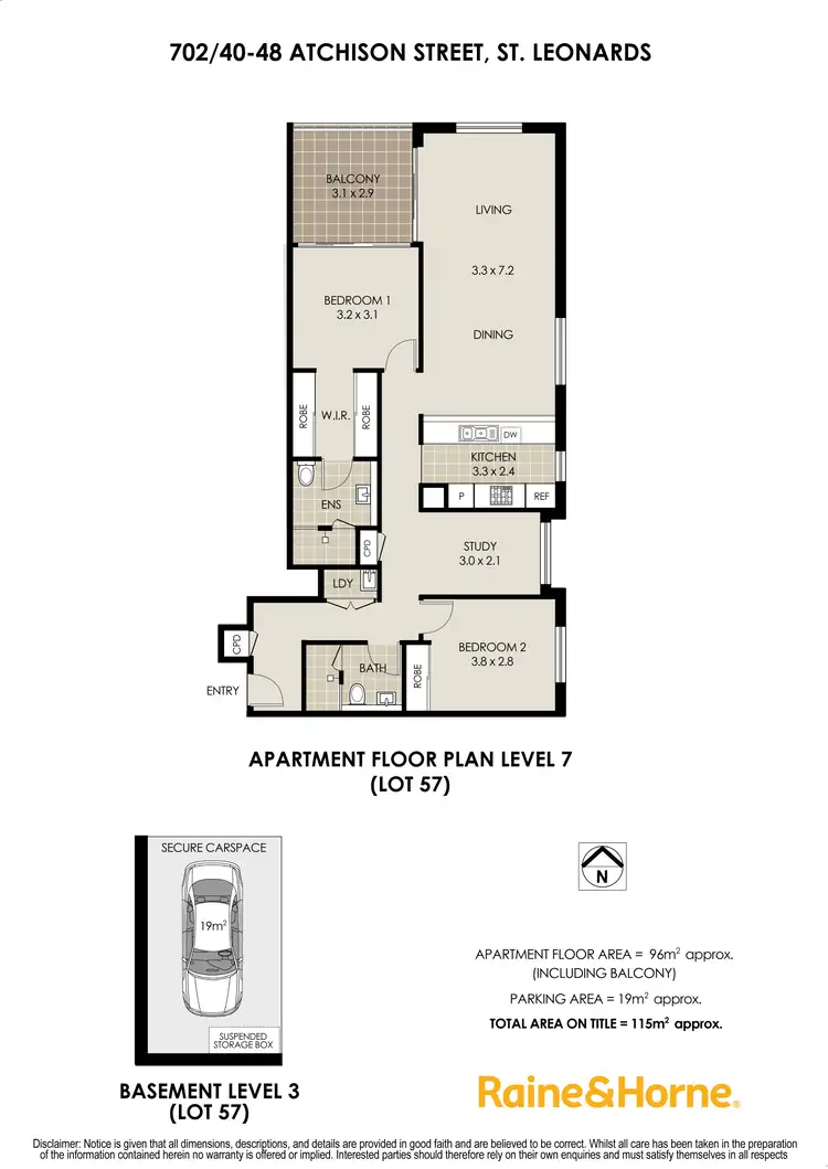Floorplan of Homely apartment listing, 702/40-48 Atchison Street, St Leonards NSW 2065