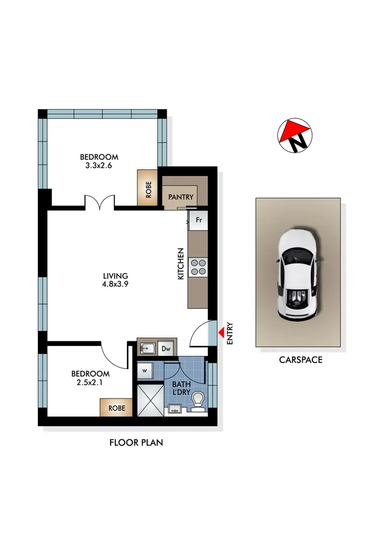 Floorplan of Homely apartment listing, 14/51 Hall Street, Bondi Beach NSW 2026