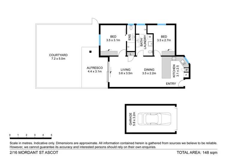 Floorplan of Homely apartment listing, 2/16 Mordant Street, Ascot QLD 4007