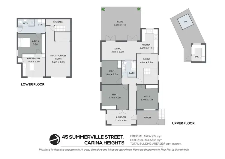 Floorplan of Homely house listing, 45 Summerville Street, Carina Heights QLD 4152