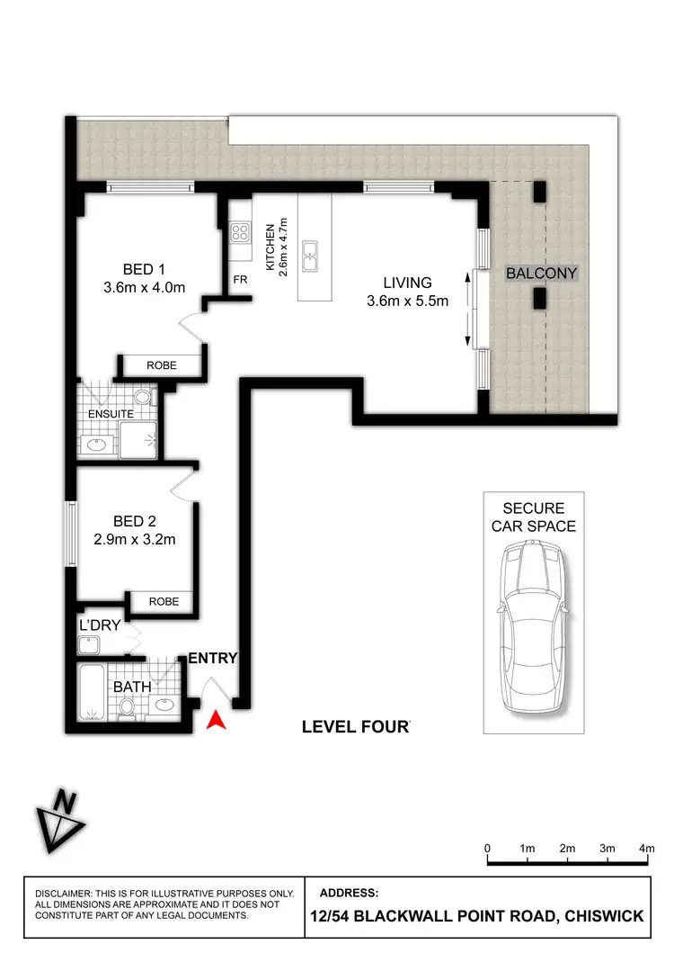 Floorplan of Homely apartment listing, 12/54 Blackwall Point Road, Chiswick NSW 2046