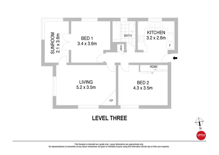 Floorplan of Homely apartment listing, 7/196 West Street, Crows Nest NSW 2065