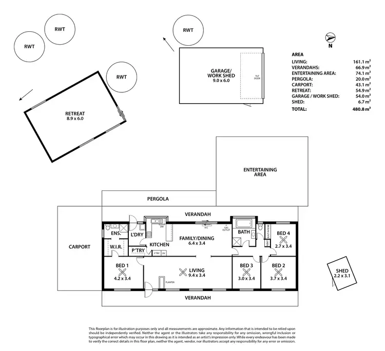Floorplan of Homely rural property listing, 5 Olive Tree Grove, Strathalbyn SA 5255