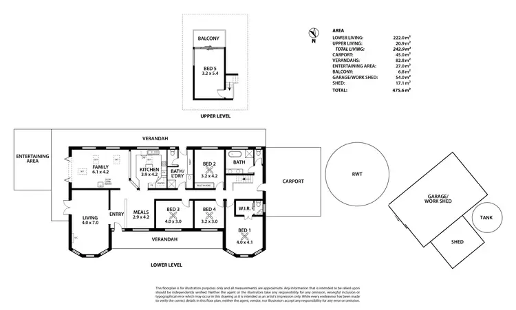 Floorplan of Homely house listing, 164 Downers Road, Oakbank SA 5243