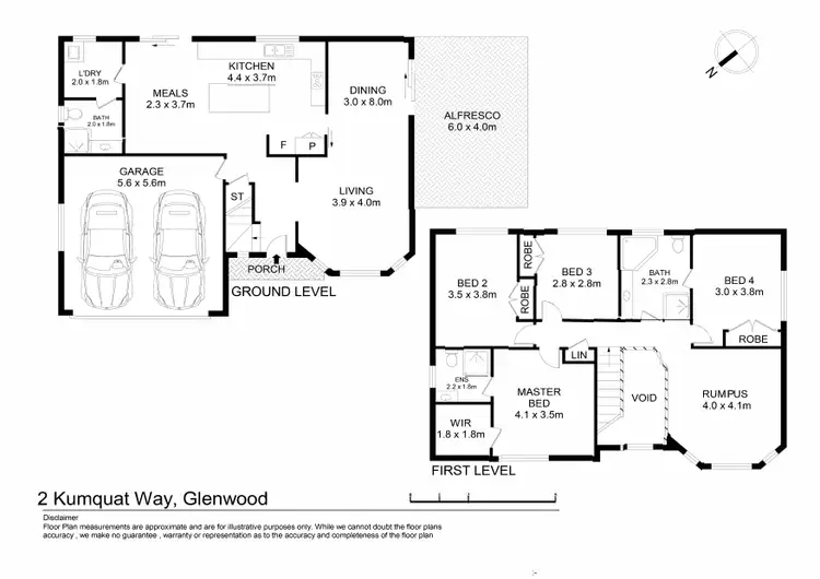 Floorplan of Homely house listing, 2 Kumquat Way, Glenwood NSW 2768