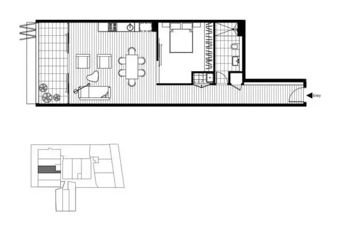 Floorplan of Homely apartment listing, 309/6 Bay Street, Botany NSW 2019