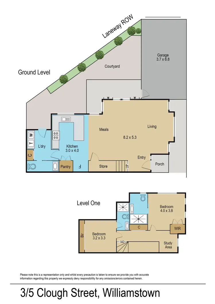 Floorplan of Homely house listing, 3/5 Clough Street, Williamstown VIC 3016