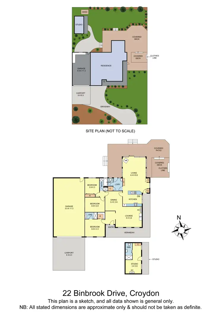 Floorplan of Homely house listing, 22 Binbrook Drive, Croydon VIC 3136