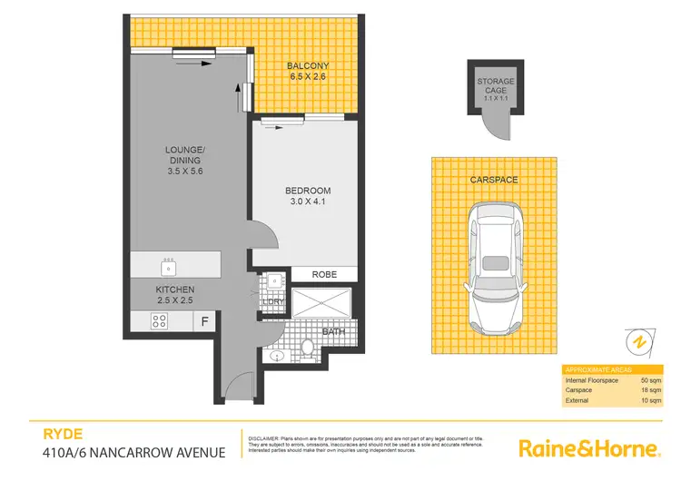 Floorplan of Homely apartment listing, 410a/6-10 Nancarrow Avenue, Ryde NSW 2112
