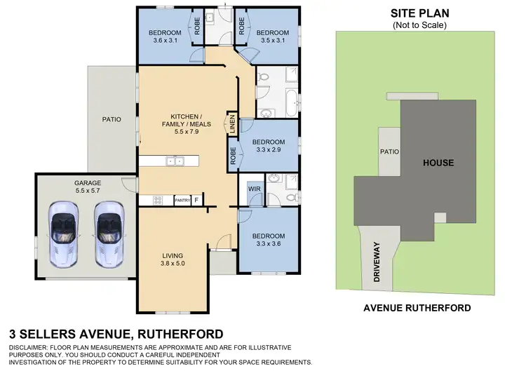 Floorplan of Homely house listing, 3 Sellers Avenue, Rutherford NSW 2320