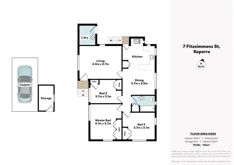 Floorplan of Homely house listing, 7 Fitzsimmons Street, Keperra QLD 4054