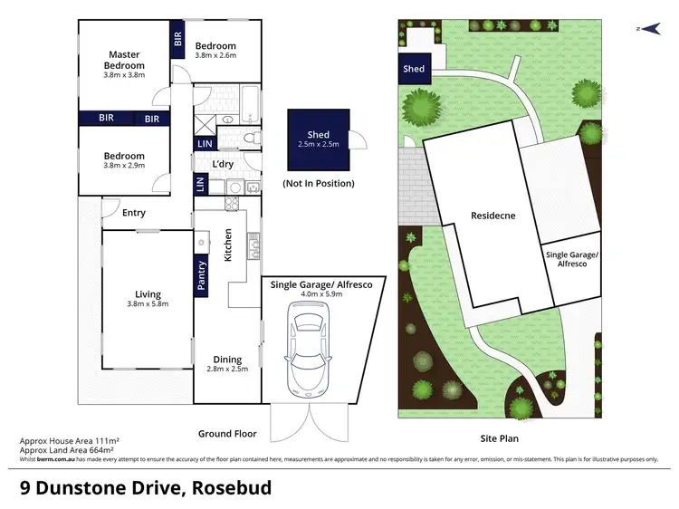 Floorplan of Homely house listing, 9 Dunstone Drive, Rosebud VIC 3939