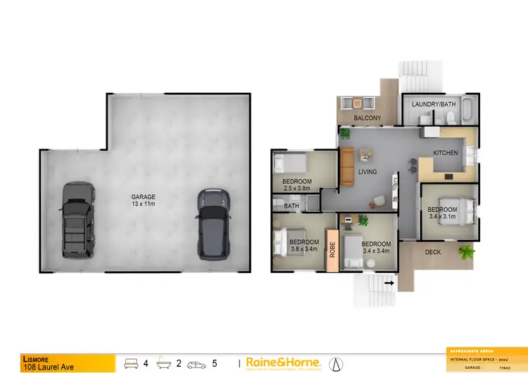 Floorplan of Homely house listing, 108 Laurel Avenue, Lismore NSW 2480