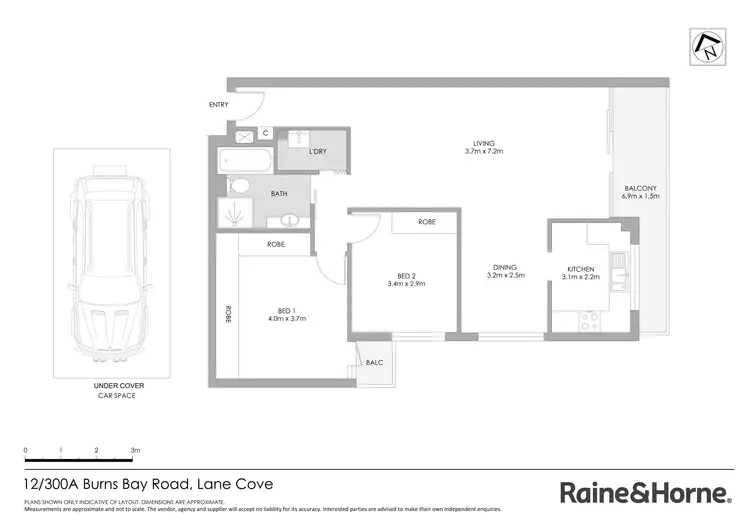 Floorplan of Homely apartment listing, 12/300A Burns Bay Road, Lane Cove NSW 2066