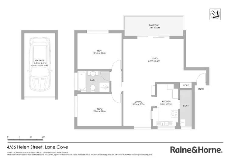 Floorplan of Homely apartment listing, 4/66-70 Helen Street, Lane Cove NSW 2066